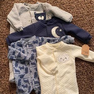 Bundle of 4 quilted sleepers